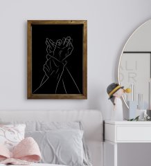 BK Gift Yatak Odası Konseptli Doğal Masif Ahşap Çerçeveli Tablo-25