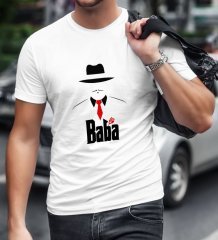 BK Home Godfather Baba Tasarımlı Beyaz T-Shirt-17