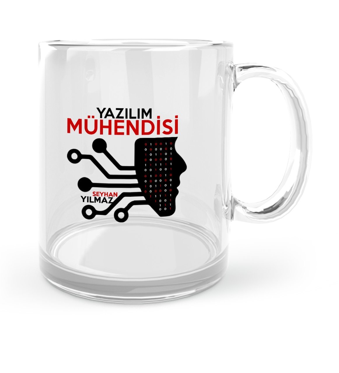 Kişiye Özel Mesleki Yazılım Mühendisi Cam Kupa Bardak - 2
