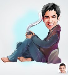 Kişiye Özel Erkek Tasarımlı Dijital Karikatür-61