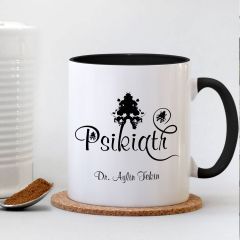 Kişiye Özel Mesleki Psikiatr Siyah Kupa Bardak