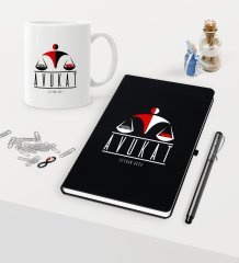 Kişiye Özel Avukat Temalı Siyah Defter Kalem Kupa Seti - 4