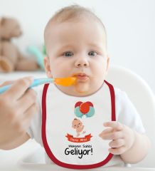 BK Kids Kişiye Özel Mekanın Sahibi Geliyor Tasarımlı Kırmızı Bebek Mama Önlüğü-1