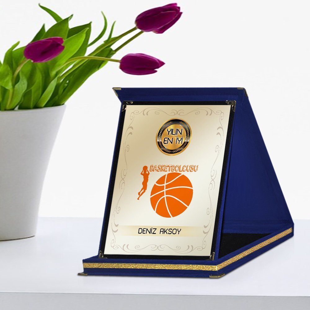 Kişiye Özel Yılın En İyi Basketbolcusu Lacivert Plaket Ödülü - 2