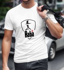 BK Home Godfather Baba Tasarımlı Beyaz T-Shirt-15