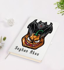 Kişiye Özel Happy Halloween Tasarımlı Beyaz Defter-6