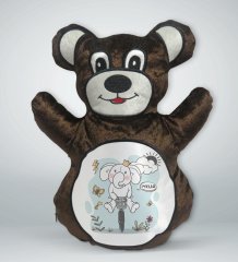 BK Gift Tatlı Fil Tasarımlı Kahverengi Ayıcık Yastık-1