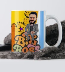 Kişiye Özel Bay Big Boss Karikatür Beyaz Kupa Bardak - 4