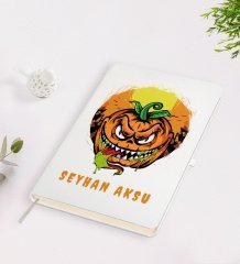 Kişiye Özel Happy Halloween Tasarımlı Beyaz Defter-5