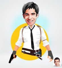 Kişiye Özel Erkek Pubg Tasarımlı Dijital Karikatür-8