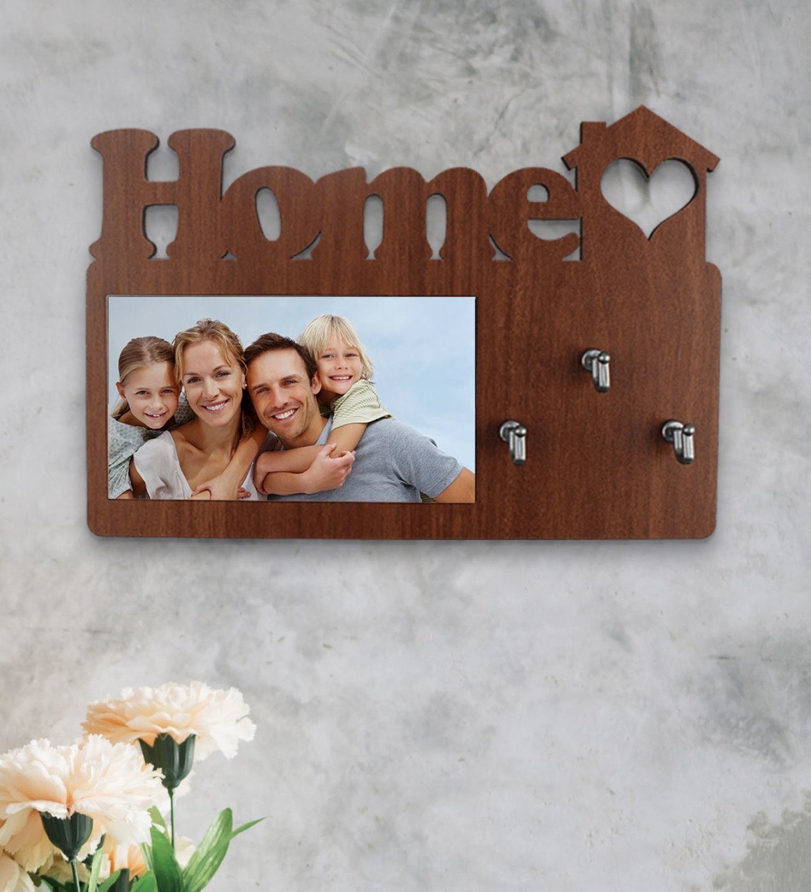 Kişiye Özel Home Ahşap Anahtar Askılığı