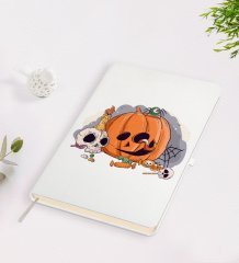 BK Gift Happy Halloween Tasarımlı Beyaz Defter-2