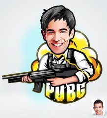 Kişiye Özel Erkek Pubg Tasarımlı Dijital Karikatür-7