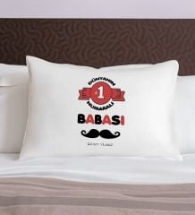 BK Gift Kişiye Özel Baba Temalı Pamuklu Yastık Kılıfı-9 50x70cm, Babaya Hediye, Babalar Günü Hediyeleri