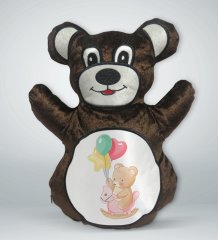BK Gift Tatlı Ayıcık Tasarımlı Kahverengi Ayıcık Yastık-2