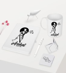 Kişiye Özel Avukat Temalı Beyaz Defter Kalem Kupa Ayna Seti - 15