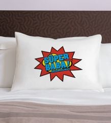 BK Gift Kişiye Özel Baba Temalı Pamuklu Yastık Kılıfı-8 50x70cm, Babaya Hediye, Babalar Günü Hediyeleri