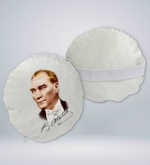 BK Gift Atatürk Temalı Yuvarlak Araç Koltuk Yastığı-15