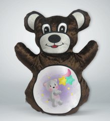 BK Gift Tatlı Ayıcık Tasarımlı Kahverengi Ayıcık Yastık-1