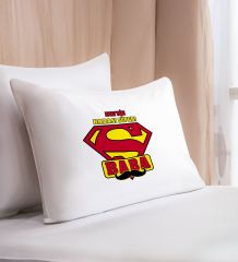 BK Gift Kişiye Özel Baba Temalı Pamuklu Yastık Kılıfı-7 50x70cm, Babaya Hediye, Babalar Günü Hediyeleri