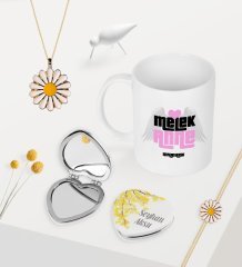 Kişiye Özel Melek Anne Kupa Kalp Ayna Papatya Kolye Bileklik Seti