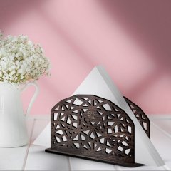 Kişiye Özel Ahşap Peçetelik - Model 4-4