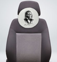 BK Gift Atatürk Temalı Yuvarlak Araç Koltuk Yastığı-14