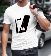Kişiye Özel Godfather Baba Tasarımlı Beyaz T-Shirt-10
