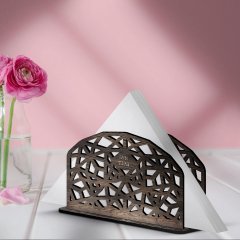 Kişiye Özel Ahşap Peçetelik - Model 4-3