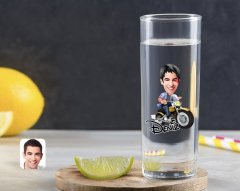 Kişiye Özel Renkli Baskılı Erkek Karikatürlü Vodka Bardağı-54