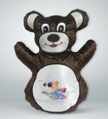 BK Gift Süper Ayıcık Tasarımlı Kahverengi Ayıcık Yastık-1