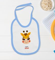 BK Kids Super Hero Tasarımlı Mavi Bebek Body Zıbın ve Mama Önlüğü Hediye Seti-1