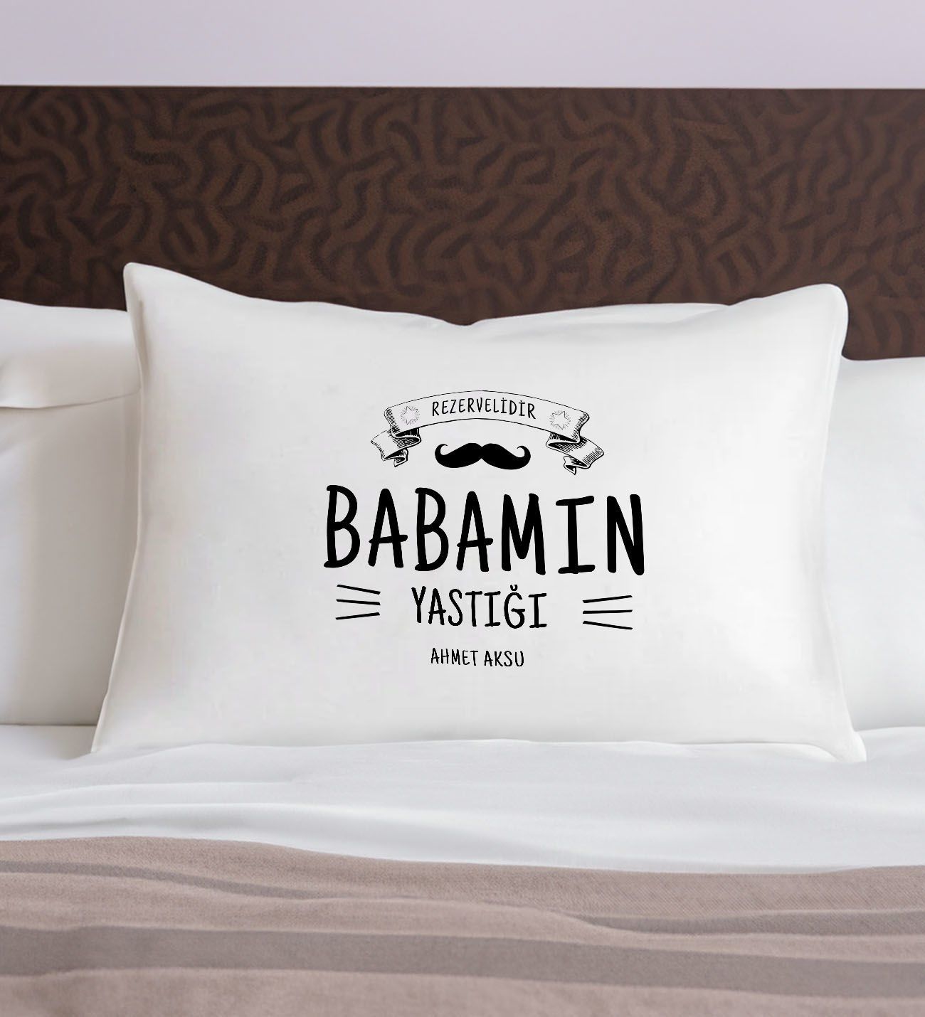 BK Gift Kişiye Özel Baba Temalı Pamuklu Yastık Kılıfı-5 50x70cm, Babaya Hediye, Babalar Günü Hediyeleri