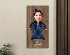 BK Gift Kişiye Özel Extreme Sport Karikatürlü Kabartma Figürlü Ahşap Tablo-1, Arkadaşa Hediye, Sevgiliye Hediye, Duvar Dekoru