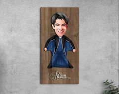 BK Gift Kişiye Özel Extreme Sport Karikatürlü Kabartma Figürlü Ahşap Tablo-1, Arkadaşa Hediye, Sevgiliye Hediye, Duvar Dekoru