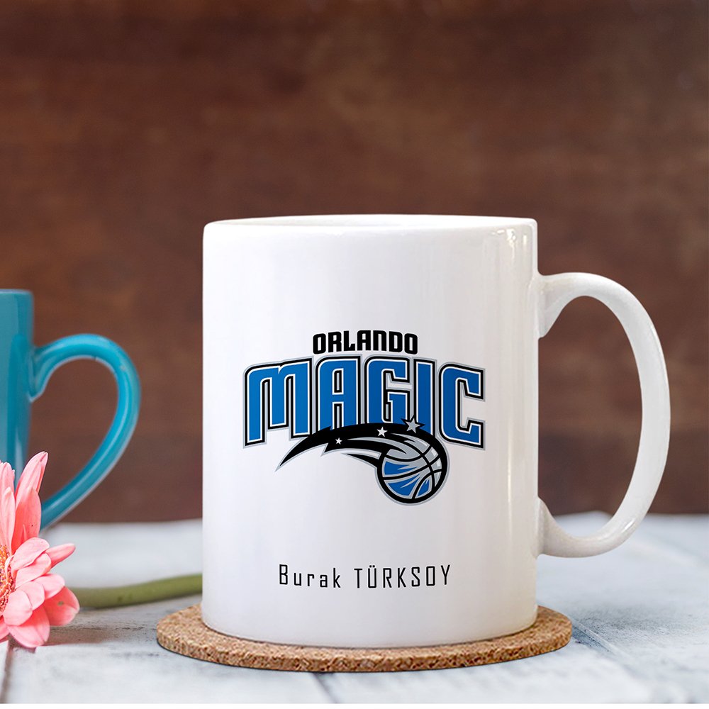 Kişiye Özel NBA Orlando Magic Beyaz Kupa Bardak