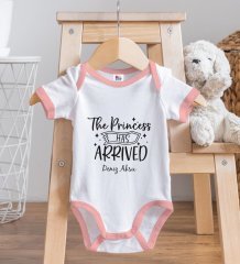 BK Kids Kişiye Özel Pembe Bebek Body Zıbın - Model 9