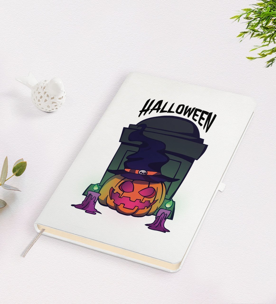 BK Gift Halloween Tasarımlı Beyaz Defter-1