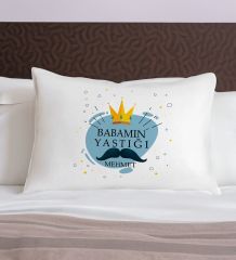 BK Gift Kişiye Özel Baba Temalı Pamuklu Yastık Kılıfı-4 50x70cm, Babaya Hediye, Babalar Günü Hediyeleri