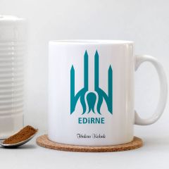 Kişiye Özel Edirne Beyaz Kupa Bardak - 001