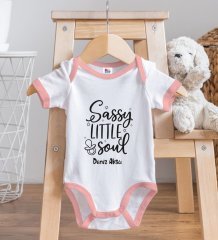 BK Kids Kişiye Özel Pembe Bebek Body Zıbın - Model 8