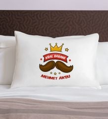 BK Gift Kişiye Özel Baba Temalı Pamuklu Yastık Kılıfı-3 50x70cm, Babaya Hediye, Babalar Günü Hediyeleri