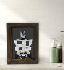 BK Gift Banyo Dekoratif Doğal Masif Ahşap Çerçeve 15x20cm-51