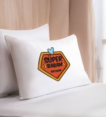 BK Gift Kişiye Özel Baba Temalı Pamuklu Yastık Kılıfı-2 50x70cm, Babaya Hediye, Babalar Günü Hediyeleri