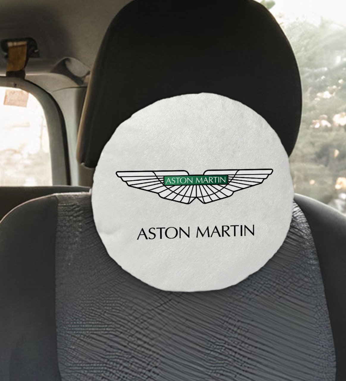 BK Gift Aston Martin Tasarımlı Yuvarlak Araç Koltuk Yastığı-1