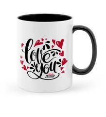 Kişiye Özel Seni Seviyorum Siyah Kupa Bardak - 4