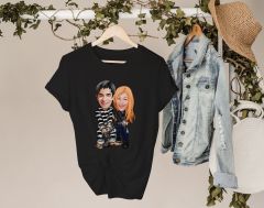 BK Gift Kişiye Özel Sevgililer Karikatürlü İkili Siyah T-shirt Seti, Sevgililer Hediye, Çift Hediyesi, Yıl Dönümü Hediyesi, Kişiye Özel Tişört-12