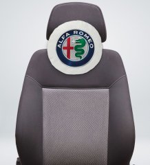 BK Gift Alfa Romeo Tasarımlı Yuvarlak Araç Koltuk Yastığı-1