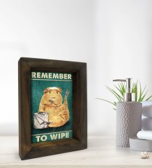 BK Gift Banyo Dekoratif Doğal Masif Ahşap Çerçeve 15x20cm-50