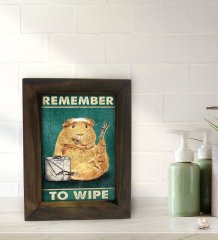 BK Gift Banyo Dekoratif Doğal Masif Ahşap Çerçeve 15x20cm-50